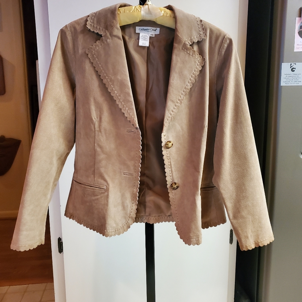 Suede leather jacket